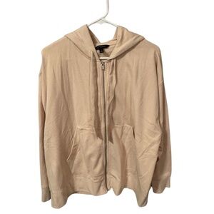 Banana Republic activewear zip up hoodie, peach/cream color, size XL